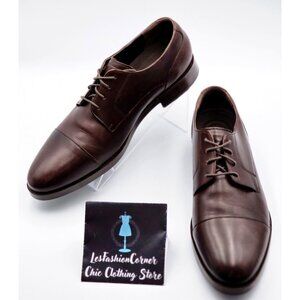 Cole Haan Mens Henry Grand Øs Dark Brown Leather Oxford Cap Toe Shoes  Sz 11 384